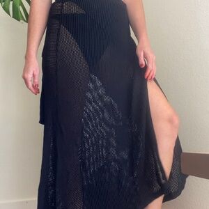 DISSH mesh wrap skirt